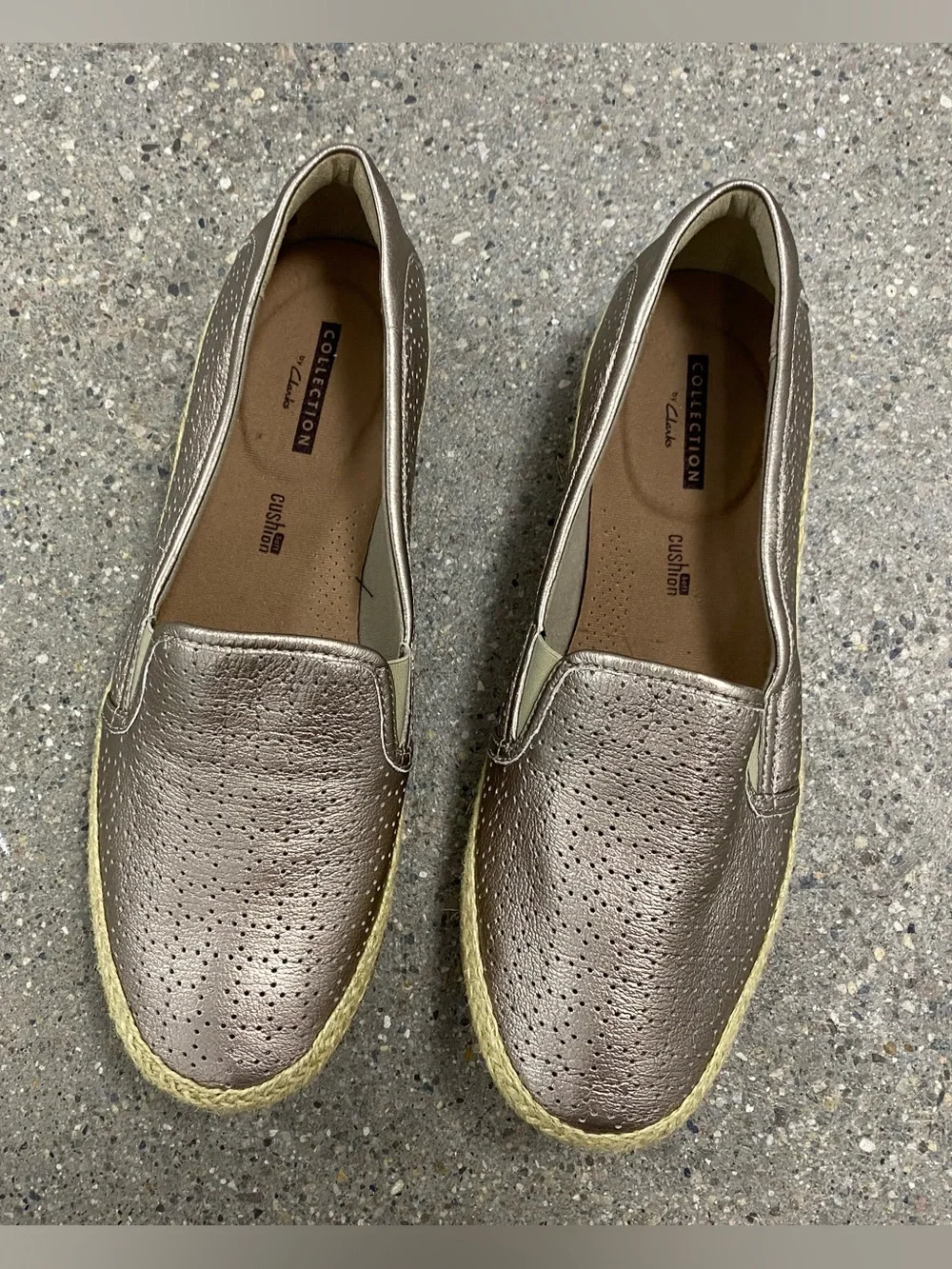 NWOB Clarks Danelly Molly Espadrille Slip-On Shoes size 8.5 Wide